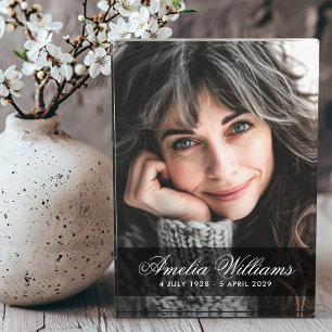 Memorial photo calligraphy script name dates