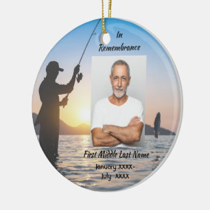 Memorial Photo Celebration of Life Keepsake Ceramic Tree Decoration