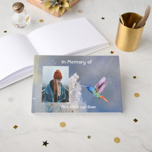 Memorial Photo Celebration of Life Keepsake  Guest Book