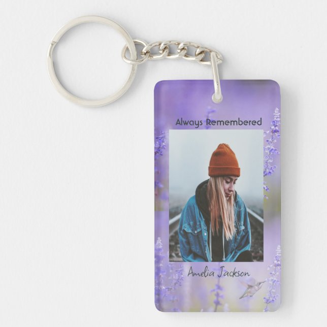 Memorial Photo Celebration of Life Keepsake  Key Ring (Front)