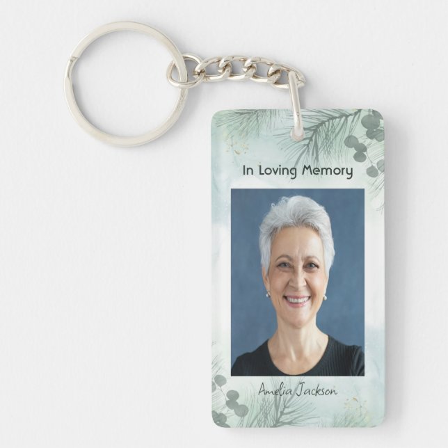 Memorial Photo Celebration of Life Keepsake  Key Ring (Front)