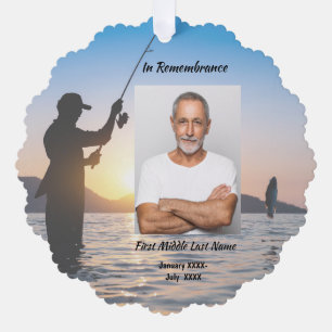 Memorial Photo Celebration of Life Keepsake Tree Decoration Card