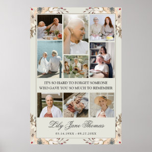 Memorial Photo Collage Funeral Sympathy Poster