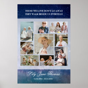 Memorial Photo Collage Funeral Sympathy Poster