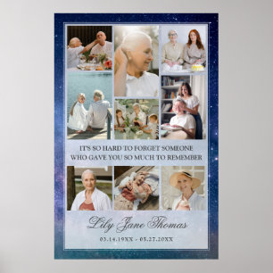Memorial Photo Collage Funeral Sympathy Poster