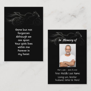 Memorial Photo Custom Motorcycle Biker Business Card