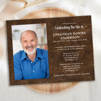 Memorial Photo Faux Leather Celebration Of Life