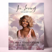 Memorial Photo Funeral welcome sign