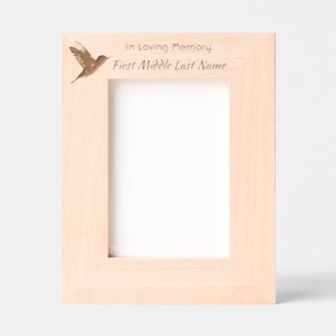 Memorial Photo Hummingbird Bird Etched Frames