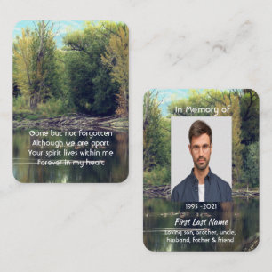 Memorial Photo Keepsake Lake Pond Park Ducks Water Business Card