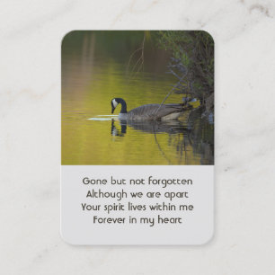 Memorial Photo Lake Canada Goose Bird Business Card