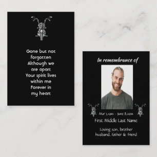 Memorial Photo Motorcycle Biker  Business Card
