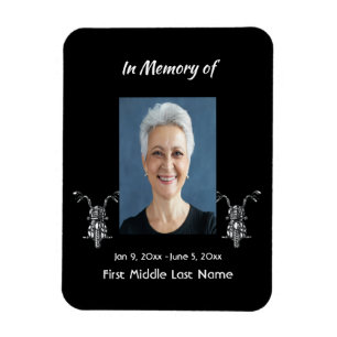 Memorial Photo Motorcycle Biker Magnet
