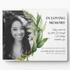 Memorial Photo Plaque | Greenery Foliage Frame