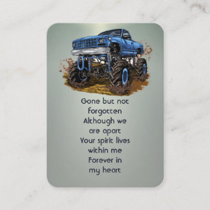 Memorial Photo Prayer 4x4Truck Off-Road Monster Business Card