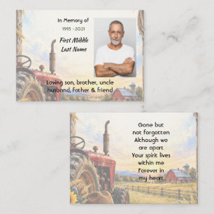Memorial Photo Prayer Card for a Farmer Rancher