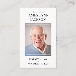 Memorial Photo Prayer Card | I'm Free