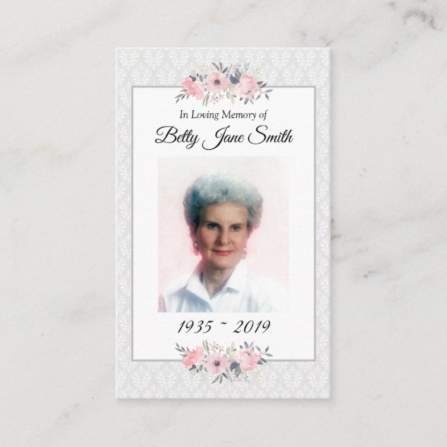 Memorial Photo Prayer Card | The Lord's Prayer (Front)