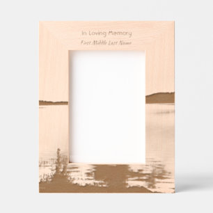 Memorial Photo Prayer Lake Sunrise Nature Etched Frames