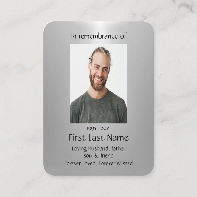Memorial Photo Prayer Semi-Truck Tractor-trailer   Business Card (Back)