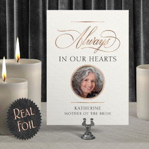 Memorial Photo Wedding Foil Table Sign