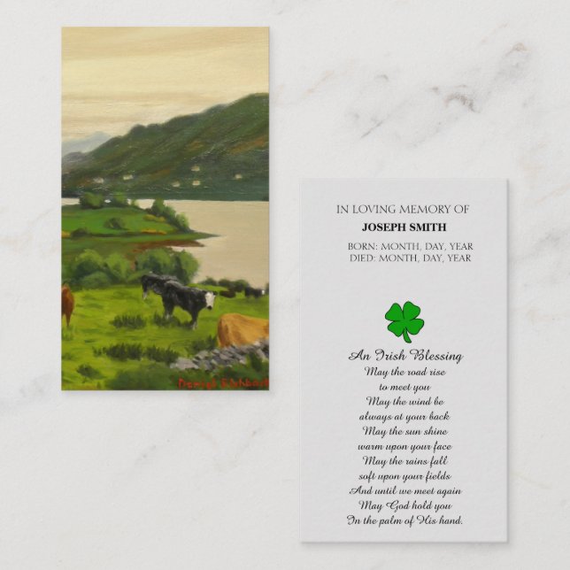 Memorial Picture Sympathy Prayer Card (Front/Back)