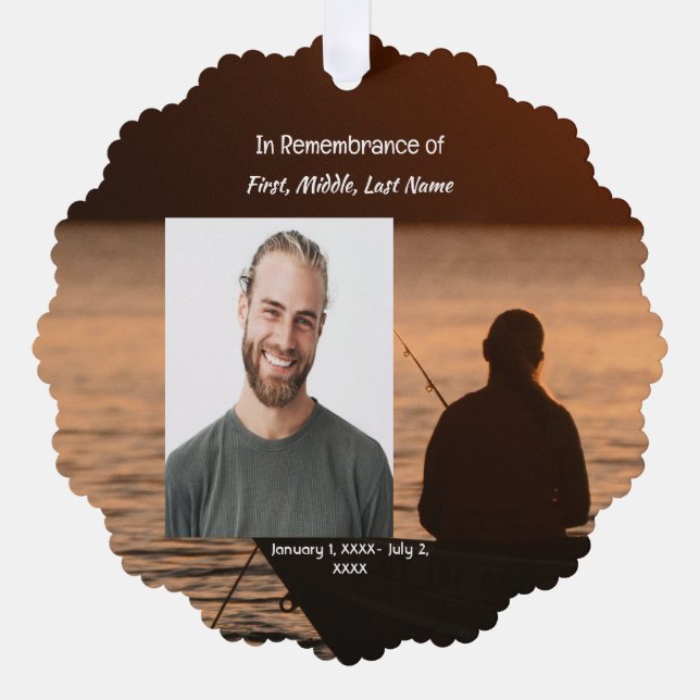 Memorial Pocket Card Fishing Fisherman (Front)