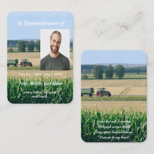 Memorial Pocket Card Grain Hey Farming