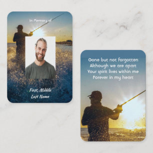 Memorial Pocket Card Ocean Fly Fishing Fisherman