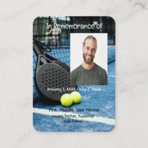 Memorial Pocket Card Tennis Game Racket Ball