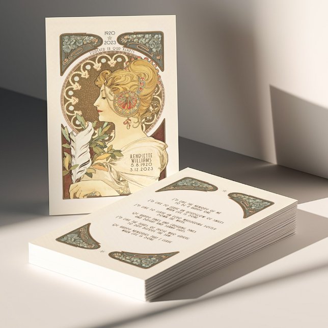 Memorial Poem Funeral Favour Mini Bookmark Card (Creator Uploaded)