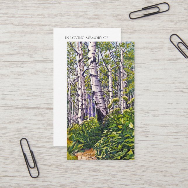 Memorial Prayer Blessing Card (Front/Back In Situ)