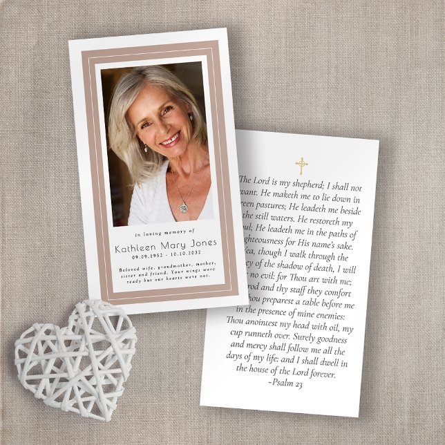 Memorial Prayer Card | Boho Frame (Creator Uploaded)