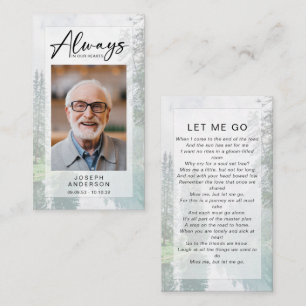 Memorial Prayer Card   Forest