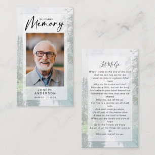 Memorial Prayer Card   Forest