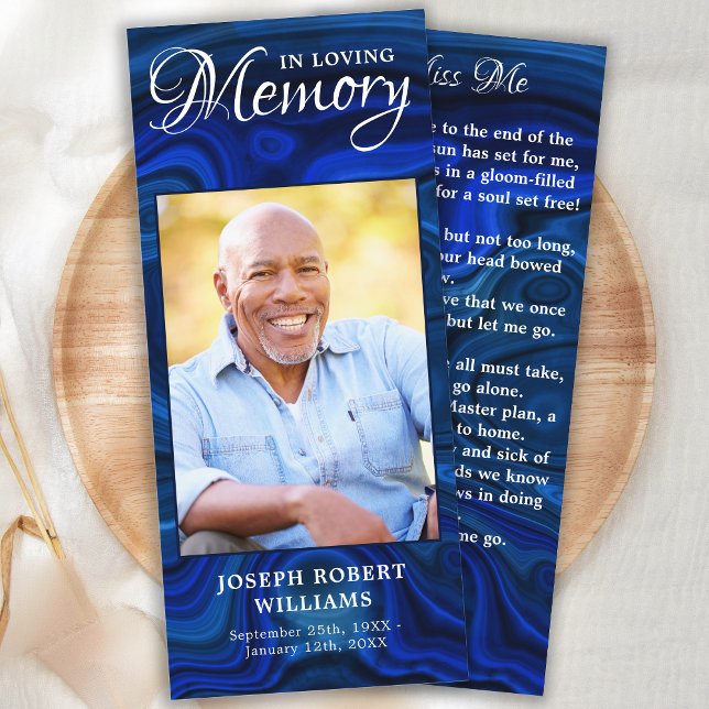 Memorial Prayer Card Funeral Bookmark with Photo (Creator Uploaded)