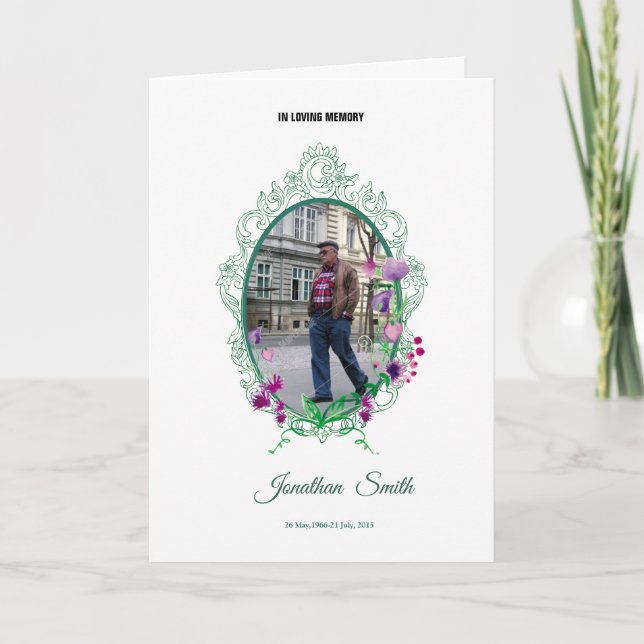 Memorial Program Brochure Programme (Front)