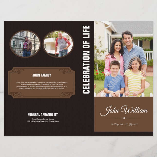 Memorial Program Template (Front)