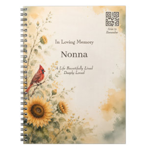 Memorial QR Code Journal Personalised Memorial