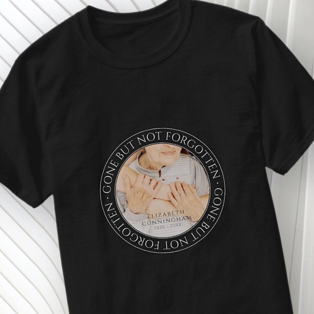 Memorial Quote Classic Elegant Chic Photo Keepsake T-Shirt (Creator Uploaded)