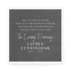 Memorial Quote Modern Elegant Simple Chic