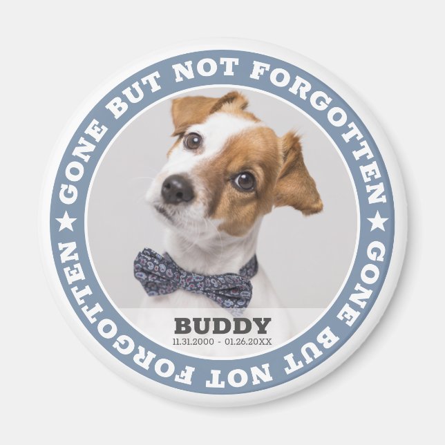 Memorial Quote Modern Pet Photo Sympathy Keepsake Magnet (Front)