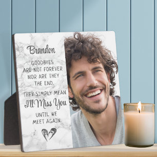 Memorial Quote Photo Remembrance Keepsake Marble Plaque