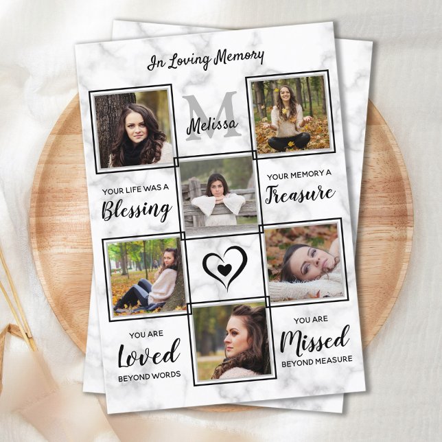 Memorial Remembrance Photo Sympathy Funeral Thank You Card (Creator Uploaded)