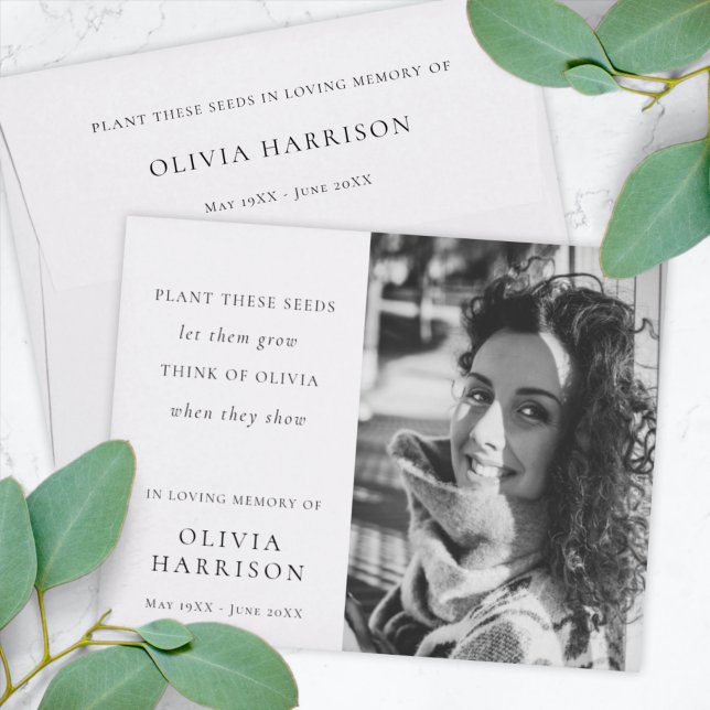 Memorial Seed Packet | Funeral Favour Elegant Envelope (Creator Uploaded)