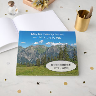 Memorial Service Austrian Alps In Summer Guest Book