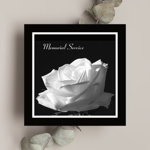 Memorial Service Beautiful Rose Invitation