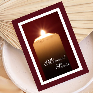 Memorial Service Candle Invitation Announcement