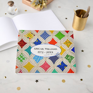 Memorial Service Cathedral Window Quilt Pattern Guest Book