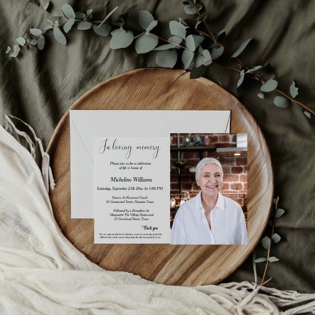 Memorial service, Funeral celebration of life Invitation (Creator Uploaded)